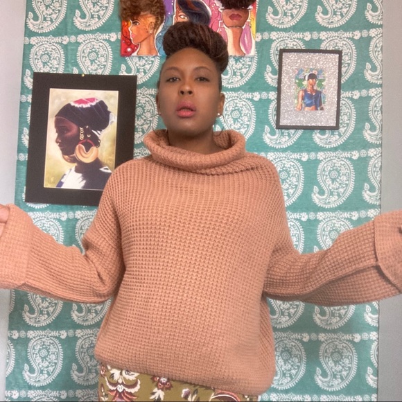 Free People Over Size Chunky Knit Sweater - Picture 3 of 12